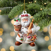 Joycorners Custom Name Ornament, Santa Baker Cup Cake 2D Flat LM2211