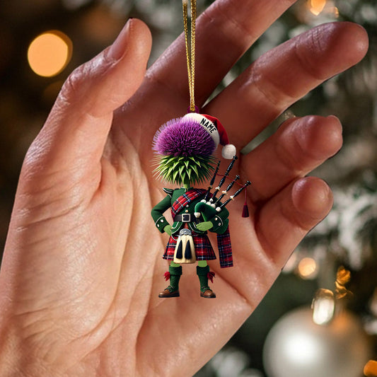 Joycorners Prickly Hair Christmas Ornament, Personalized Ornament 2D Flat LM2211