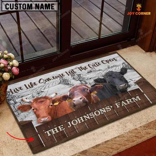 Joycorners Dexter Custom Name - Live Like Someone Left The Gate Open Doormat