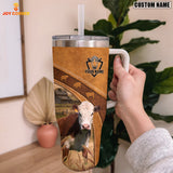 Joycorners Hereford Pattern Customized Name Handle Cup