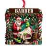 Joycorners Custom Barber Santa Ornament, Personalized Ornament 2D Flat LM2211