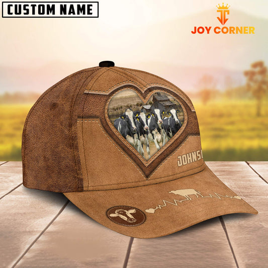 Joycorners Holstein Heart Shaped Style Customized Name Cap