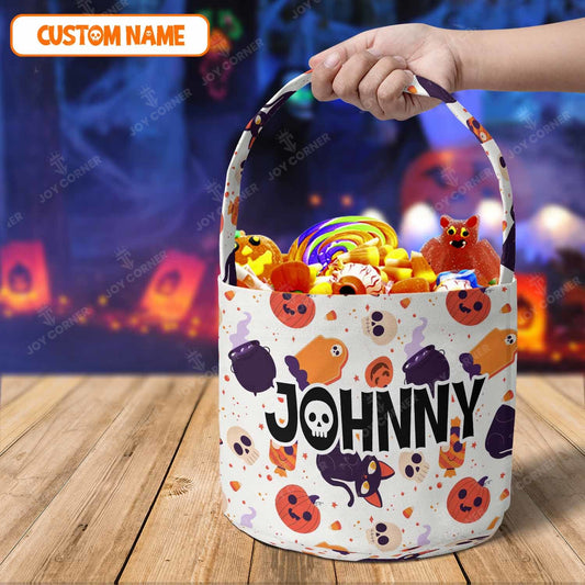 Joycorners Personalized Name Halloween Candy Basket