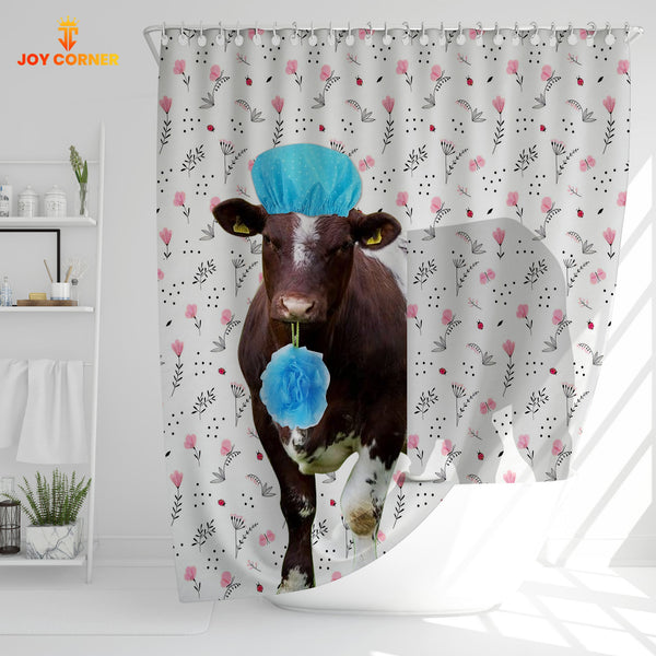 Joycorners Shorthorn Flower 3D Shower Curtain