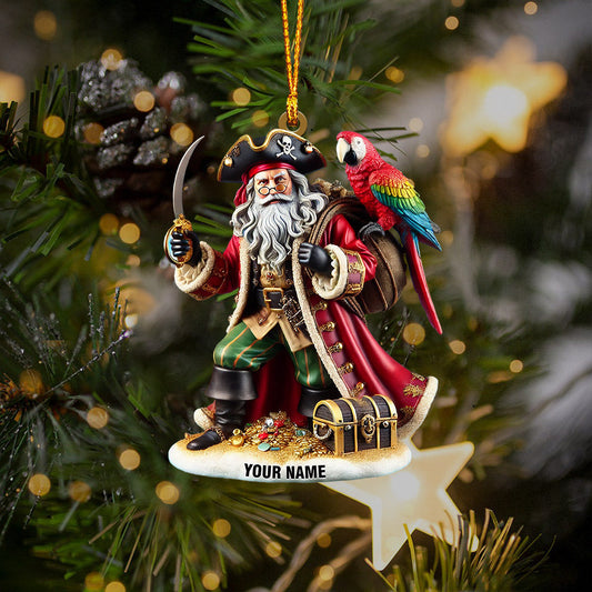 Joycorners Santa Pirates Home Decor Christmas Ornament, Personalized Ornament 2D Flat LM2211