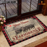Joycorners Buffalo Faith Family Farming Custom Name Doormat