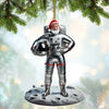 Joycorners Custom Name Santa Astronaut Ornament, Christmas Gift Decoration 2D Flat LM2111