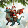 Joycorners Custom Name Santa Dragon Ornament, Christmas Gift for Dragon Lover78 2D Flat LM2111