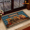 Joycorners Highland Wipe Your Hooves Custom Name Doormat