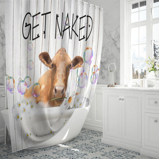 Joycorner Beefmaster Get Naked Daisy Shower Curtain