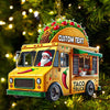 Joycorners Custom Name Santa Taco Truck Ornament, Christmas Gift 2D Flat LM2111