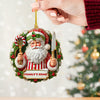 Joycorners Custom Name Ornament, Christmas Santa Chef 2D Flat LM2211
