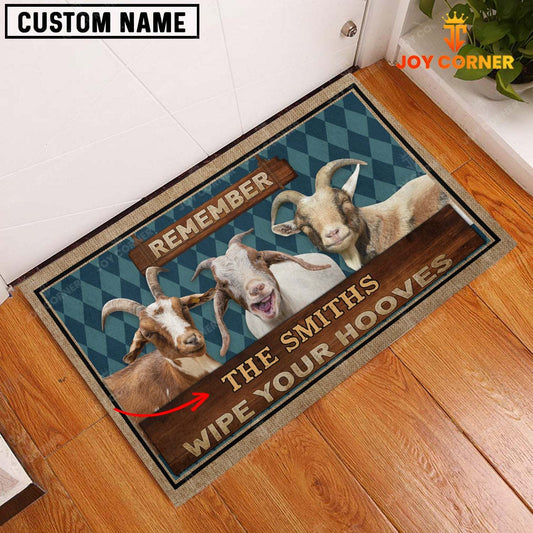 Joycorners Goat Wipe Your Hooves Custom Name Doormat