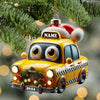 Joycorners Custom Name and Year Christmas Car Ornament, Custom Christmas Gift 2D Flat LM2111