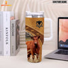 Joycorners Red Angus Pattern Customized Name Handle Cup