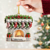 Joycorners Custom Name Ornament, Christmas Stock Family 2D Flat LM2211