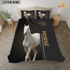 Joycorners White Horse Never Walk Alone Custom Name Bedding Set