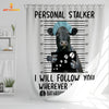 Joy Corners Black Angus Lovely Personal Stalker 3D Shower Curtain