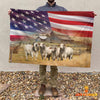 Joycorners Brahman Cattle America 3D Button Flag