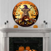 Joycorners Halloween Highland Cattle All Printed 3D Round Metal Sign