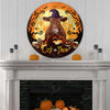 Joycorners Halloween Red Angus Cattle All Printed 3D Round Metal Sign