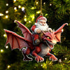 Joycorners Custom Name Santa Dragon Ornament, Christmas Gift for Dragon Lover5 2D Flat LM2111