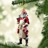Joycorners Butcher Santa Home Decor Christmas Ornament, Personalized Ornament 2D Flat LM2211