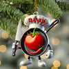 Joycorners Custom Name Chef Ornament, Chef Christmas Gift 2D Flat LM2211