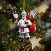 Joycorners The Chef Santa Coming Christmas Ornament, Personalized Ornament 2D Flat LM2211