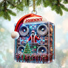 Joycorners Swag DJ Santa Christmas Ornament, Personalized Ornament 2D Flat LM2211