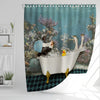 Joy Corners Holstein Taking Shower Under The Sea 3D Shower Curtain