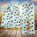 Joy Corner Chicken Lover Style 11 3D Chistmas Pajamas