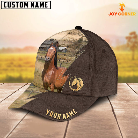 Joycorners Horse Farming Pattern Customized Name 3D Cap