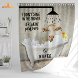 Joy Corners Charolais I Don't Sing In The Shower 3D Shower Curtain