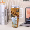 Joycorners Charolais Pattern Customized Name Handle Cup