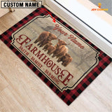 Joycorners Highland Faith Family Farming Custom Name Doormat