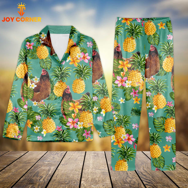 Joy Corner Chicken Lover Style 17 3D Chistmas Pajamas