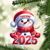 Joycorners Cute Snowman 2025 Christmas Ornament, Personalized Ornament 2D Flat LM2211