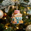 Joycorners Santa Bakery Shop, Home Decor, Christmas Ornament, Personalized Ornament 2D Flat LM2111