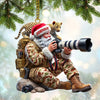 Joycorners Custom Name Photographer Santa Ornament, Photographer Christmas Gift Decoration25 2D Flat LM2111