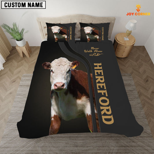 Joycorners Hereford Never Walk Alone Custom Name Bedding Set