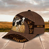 Joycorners Holstein Cattle Leather Pattern Customized Name Cap