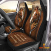 Joycorners Horse Zipper Leather Pattern Car Seat Covers Universal Fit (2Pcs)