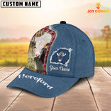 Joycorners Custom Name And Cattle Breeds Hereford Jean Pattern Classic Cap