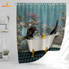 Joy Corners Black Horse Taking Shower Under The Sea 3D Shower Curtain