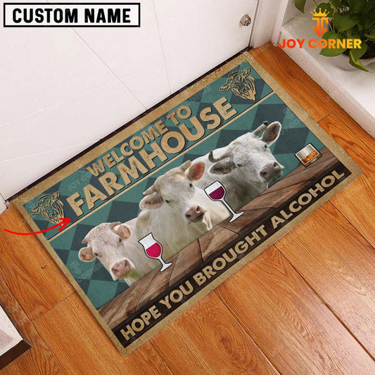 Joycorners Charolais Hope You Bought Alcohol Custom Name Doormat