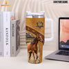 Joycorners Horse Pattern Customized Name Handle Cup