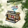Joycorners Santa Bar Home Decor Christmas Ornament, Personalized Ornament 2D Flat LM2211
