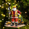 Joycorners Custom Name Builder Santa Ornament, Builder Christmas Gift 2D Flat LM2111