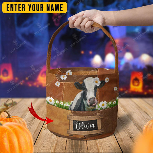 Joycorners Holstein Cattle Fabric Basket